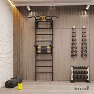 Шведская стенка Рекорд Х2 с опорой на пол - турник Рукоход