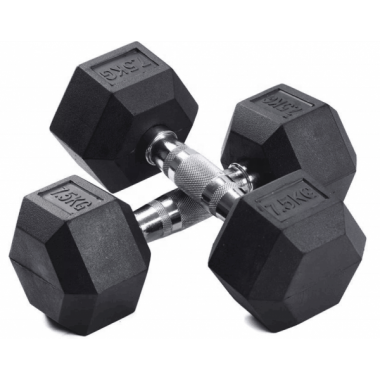 Гантельный ряд гексагональный FITNESSPORT от 2.5 до 25кг (10 пар)