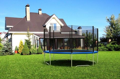 Батут Diamond Fitness External 12ft с внешней сеткой и лестницей