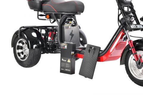 Электротрицикл WHITE SIBERIA PRO TRIKE 3000W Red