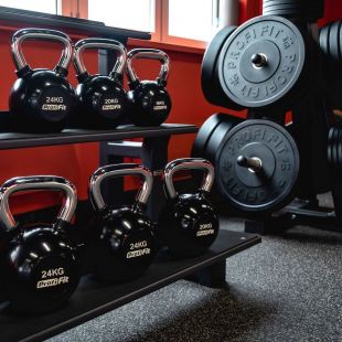 Диск для штанги каучуковый, черный D51 мм PROFI-FIT 5 кг