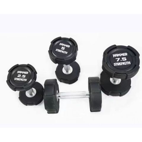 Гантельный полиуретановый ряд от 27,5 до 50 кг, шаг 2,5 кг Gymmaster ANA-047