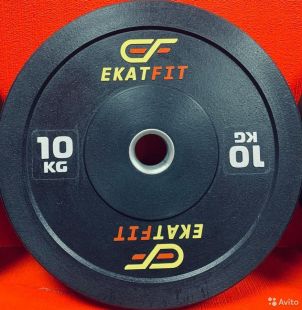 Диск бамперный EkatFit 10 кг (черный)