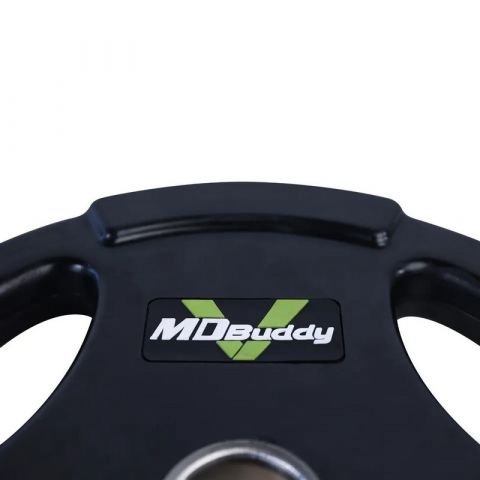 Диск обрезиненный тренировочный с тройным хватом MD Buddy MD1018 10кг